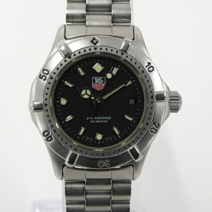 (used)【中古】TAG HEUER プロフェッショナル200 レディース時計 クオーツ SS GP ブラック文字盤 WE1410-R