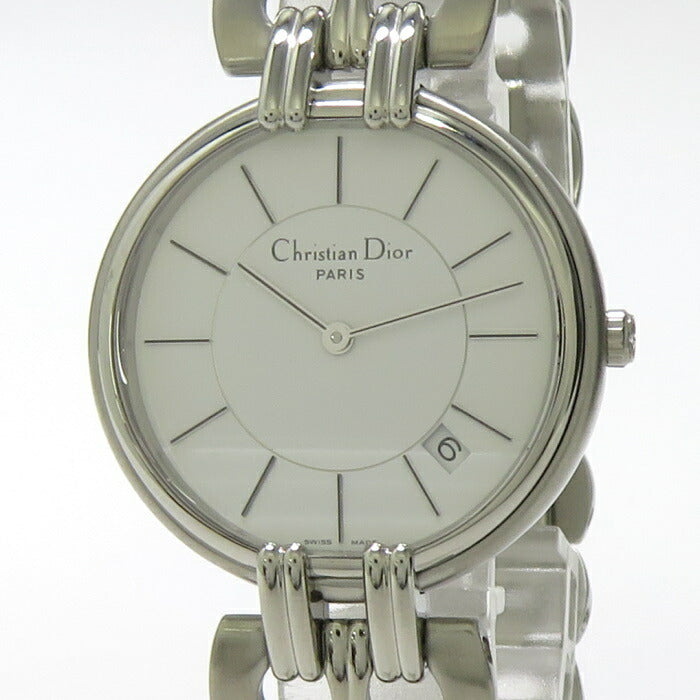 (used)【中古】Christian Dior バギラ レディース 腕時計 クオーツ SS ホワイト文字盤 D67-100