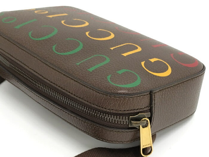 (used)【中古】GUCCI ボディバッグ ベルトバッグ 100周年記念 レザー ブラウン 602695