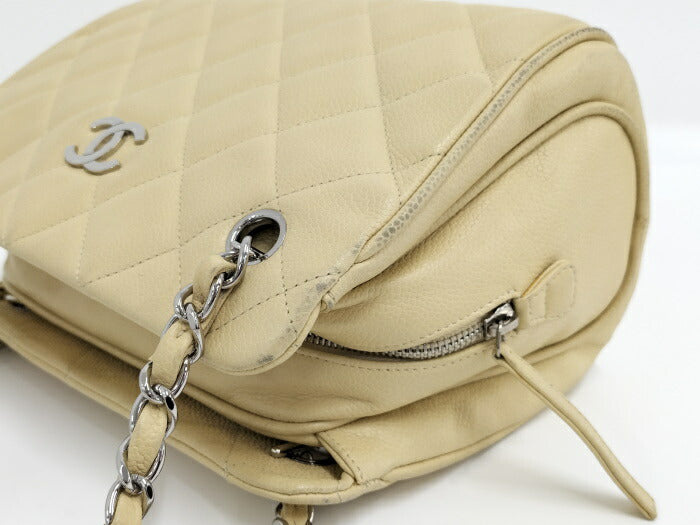 (used)【中古】CHANEL ミニ ボストンバッグ チェーン ショルダーバッグ マトラッセ ココマーク キャビアスキン ピンク