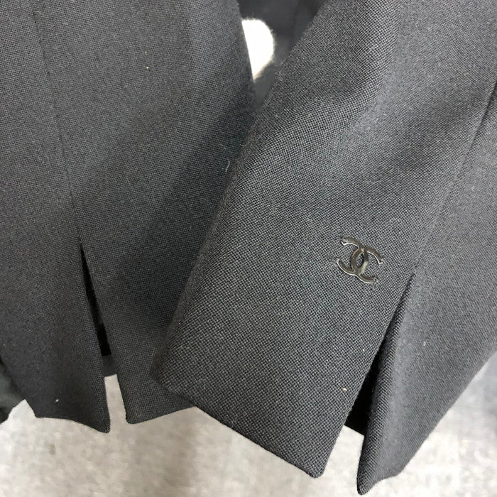 【中古】CHANEL レディース ジャケット 袖口ココマーク ブラック 表記サイズ：36 [jgg] <岩出店>