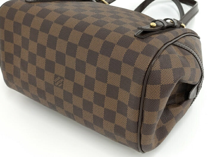 LOUIS VUITTON リヴィントンPM ハンドバッグ ダミエ エベヌオープンポケット×1製造番号