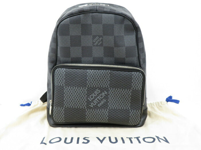 (used)【中古】LOUIS VUITTON キャンパス バックパック リュックサック ダミエ グラフィット 3D N50009