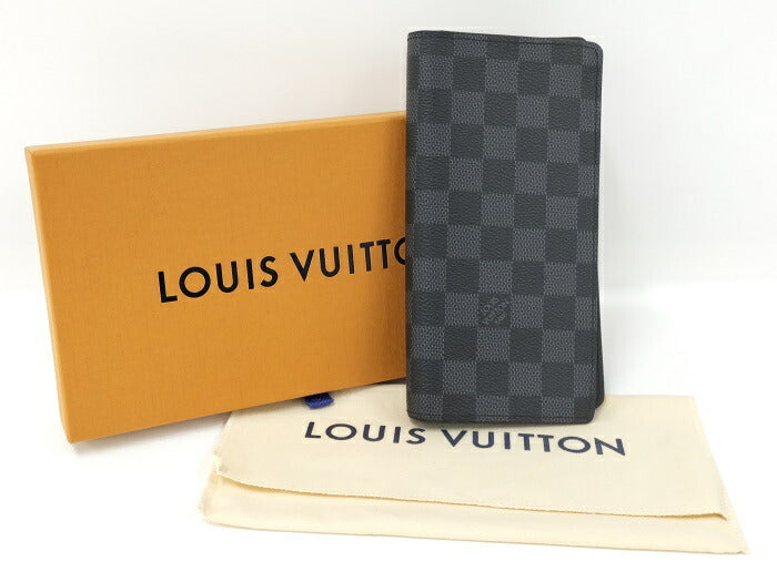 (used)【中古】LOUIS VUITTON ポルトフォイユ ブラザ 二つ折り長財布 ダミエ グラフィット N62665