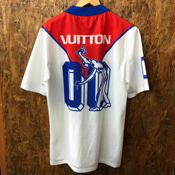 【中古】LOUIS VUITTON ポロチームLV メンズ ポロシャツ ホワイト系 表記サイズ：L [jgg] <岩出店>
