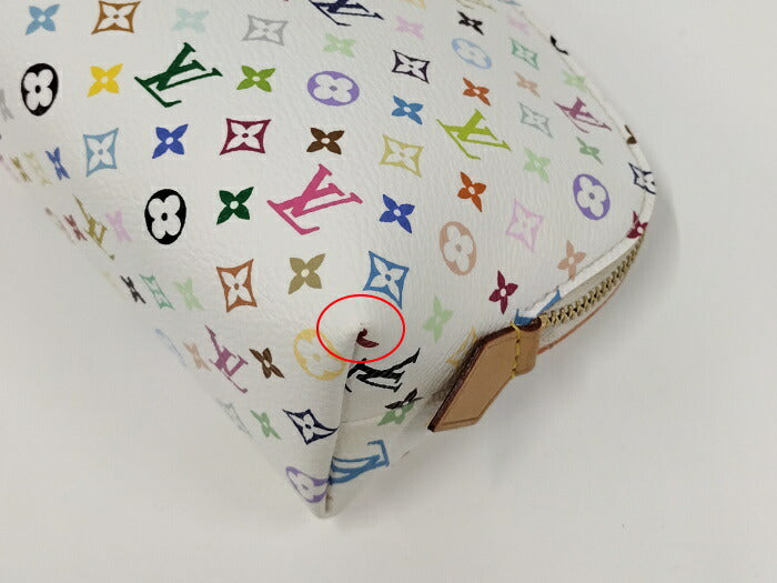 【中古】LOUIS VUITTON ポーチ ポシェットコスメティック モノグラムマルチカラー ブロン M47354