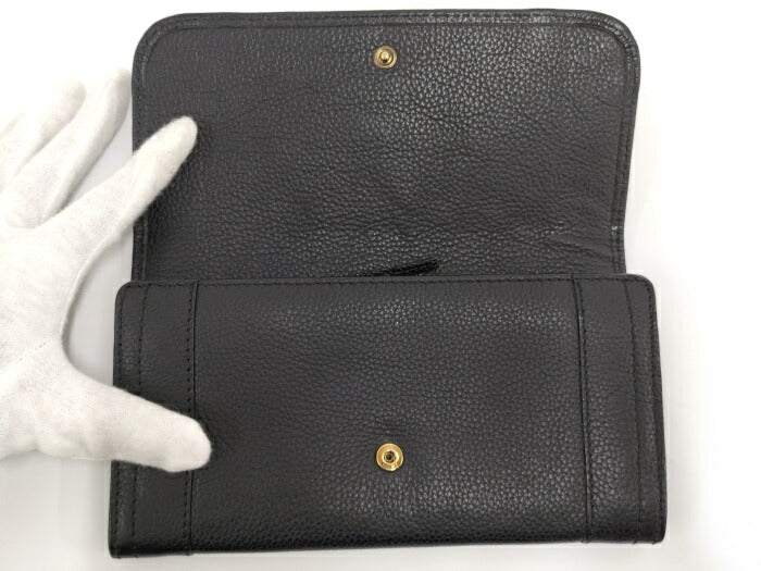 中古】Chloe 二つ折り長財布 パラディ レザー ブラック 3P0376 043 <