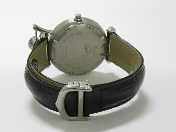 (used)【中古】CARTIER パシャC メンズ 腕時計 SS 革 自動巻き ブラック文字盤 W31043M7 <初芝店>