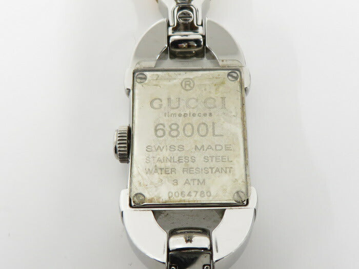 【中古】GUCCI 腕時計 バングルウォッチ クオーツ バンブー SS アイボリー文字盤 6800L <貝塚店>