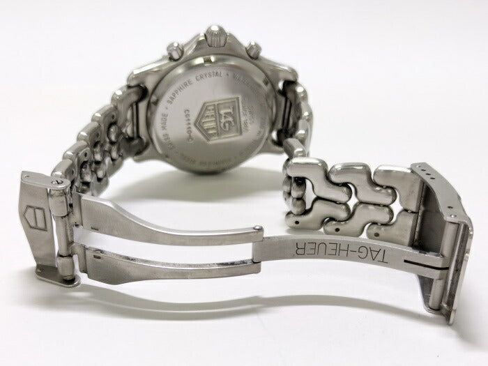 (used)【中古】TAG Heuer セルシリーズ クロノグラフ プロフェッショナル メンズ 腕時計 クオーツ SS ブラック文字盤 CG1110