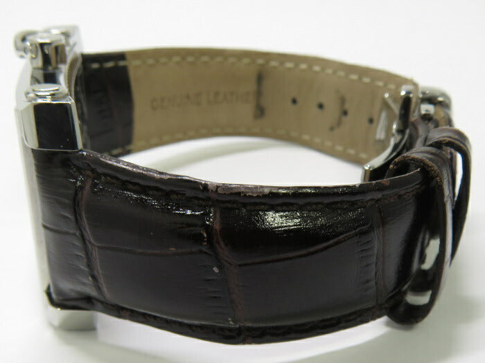 【中古】CHARRIOL コロンブス サントレ コンベックス メンズ 腕時計 SS 革ベルト 濃い紫 シルバー文字盤 CORLS.354.002