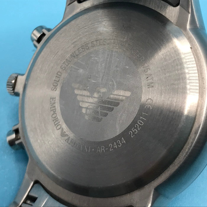 (used)【中古】EMPORIO ARMANI 腕時計 メンズ AR-2434 ブラック文字盤 [jgg] <リユースのサカイ柏店>