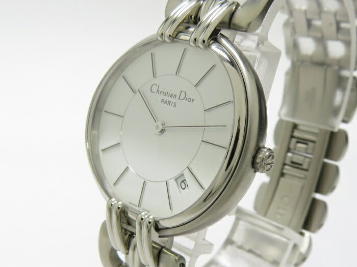 (used)【中古】Christian Dior バギラ レディース 腕時計 クオーツ SS ホワイト文字盤 D67-100
