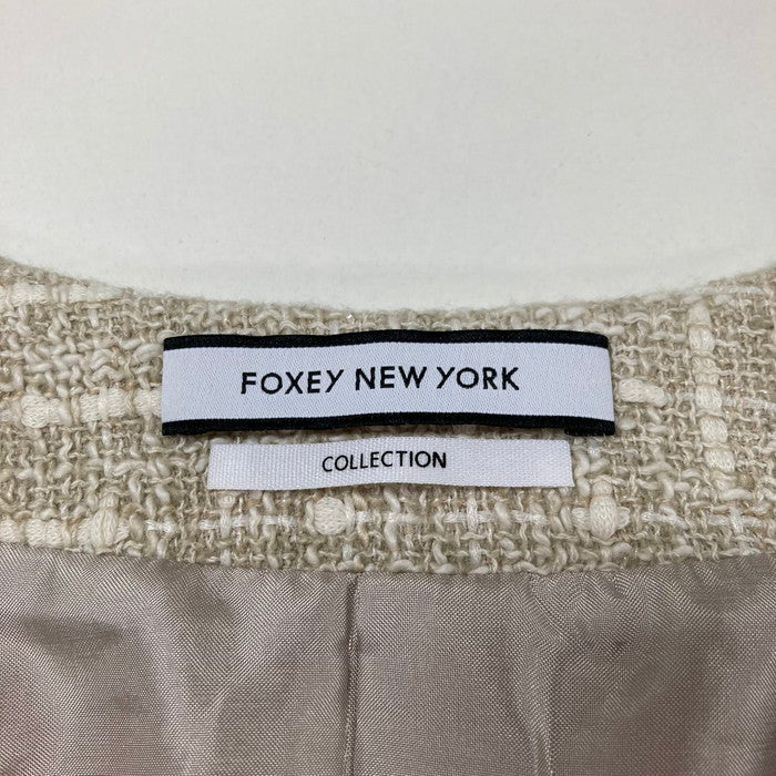 (used)【中古】FOXEY NEW YORK レディース ツイードジャケット ベージュ系 表記サイズ：38 [jgg] <貝塚店>