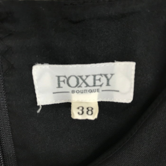 (used)【中古】FOXEY ノースリーブ ワンピース ブラック サイズ 38 [jgg] <岸和田和泉インター店>