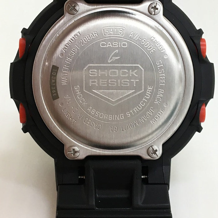 (used)【中古】CASIO G-SHOCK メンズ腕時計 AW-500E-1EJF クオーツ デジアナ ブラック ラバー [jgg] <和歌山店>