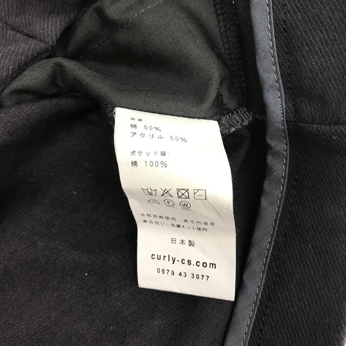 (used)【中古】CURLY ノーカラージャケット メンズ 表記サイズ：３ チャコール [jgg] <岸和田和泉インター店>