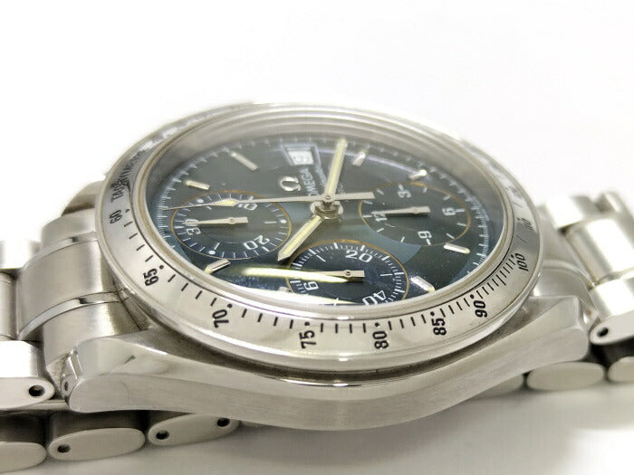 (used)【中古】OMEGA スピードマスター クロノグラフ デイト 自動巻き SS ダークグリーン文字盤 3513.80 