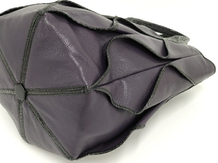 中古】BOTTEGA VENETA バケツ型 トートバッグ レザー パープル 207788 ...