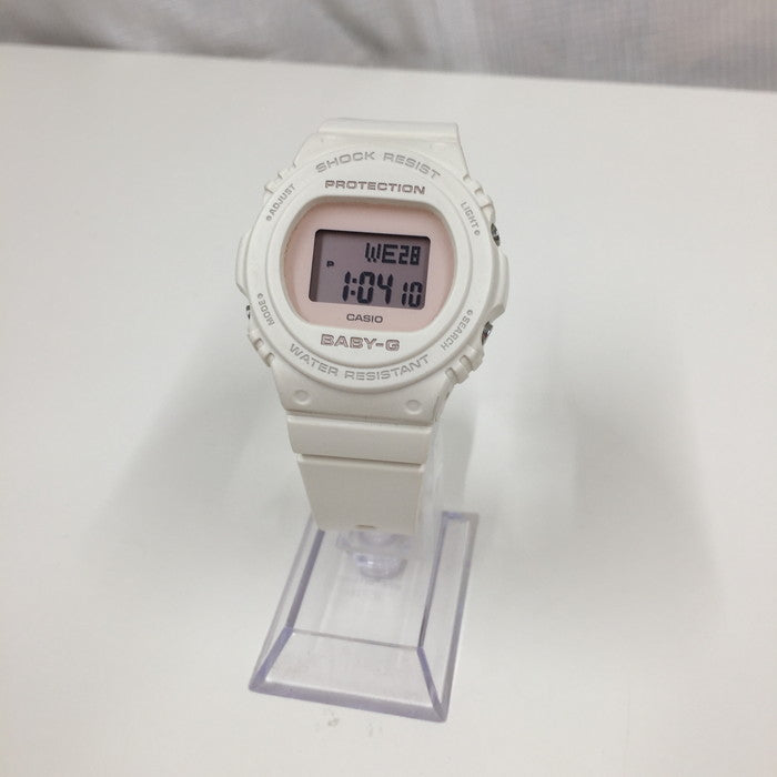 (used)【中古】CASIO Baby-G レディース 腕時計 ラウンドフェイス BGD-570 ホワイト系 [jgg] <滋賀草津店>