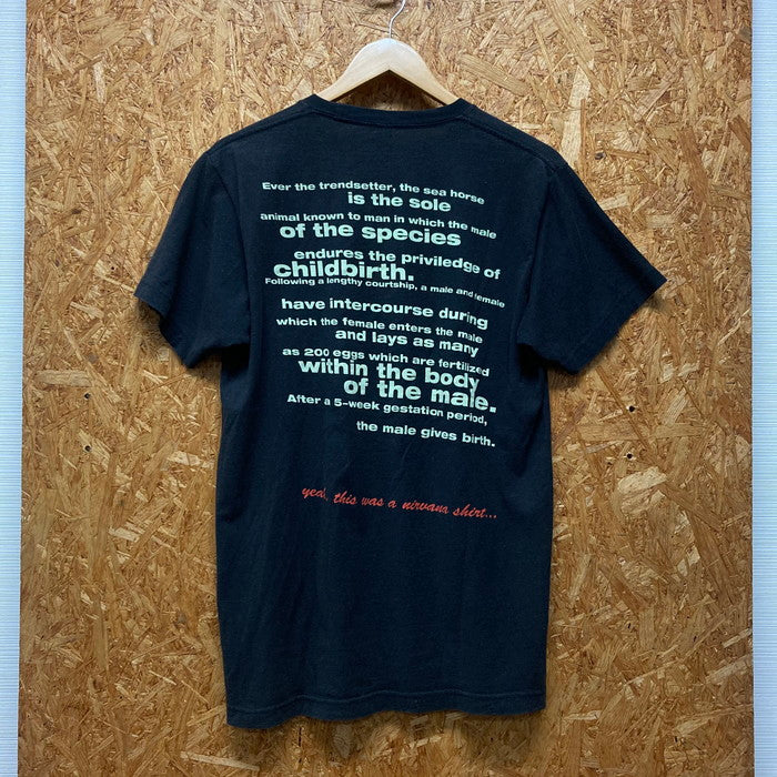 (used)【中古】NIRVANA メンズ Tシャツ バンドT タツノオトシゴ 90’ ブラック 表記サイズ：M [jgg] <貝塚店>